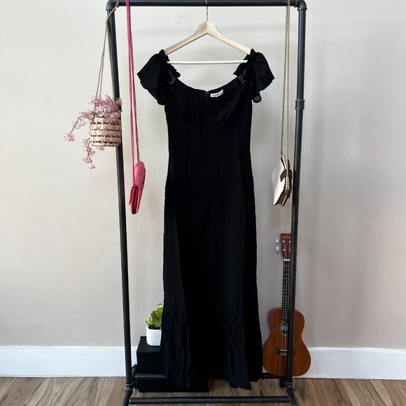 Reformation Butterfly Dress in Black - Picture 1 of 9
